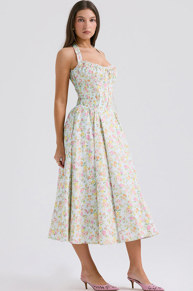 Adabella Cotton Halter Midi Sundress | Dress In Beauty Adabella Cotton Halter Midi Sundress | Dress In Beauty