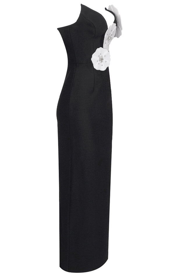 White Flower Embellished Maxi Dress | Dress In Beauty White Flower Embellished Maxi Dress | Dress In Beauty