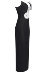 White Flower Embellished Maxi Dress | Dress In Beauty White Flower Embellished Maxi Dress | Dress In Beauty