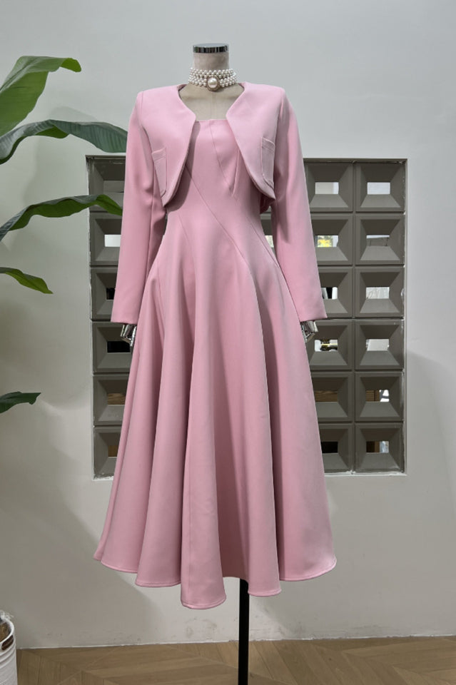 Cora Cropped Jacket + Midi Dress Set | Dress In Beauty Cora Cropped Jacket + Midi Dress Set | Dress In Beauty