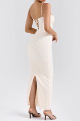 Elinor Cream Tea Frill Lace Midi Dress | Dress In Beauty Elinor Cream Tea Frill Lace Midi Dress | Dress In Beauty