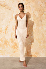 Knitted Cutout V Neck Cover Up Dress | Dress In Beauty Knitted Cutout V Neck Cover Up Dress | Dress In Beauty