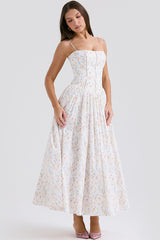 Isabella White Cotton Sundress | Dress In Beauty Isabella White Cotton Sundress | Dress In Beauty