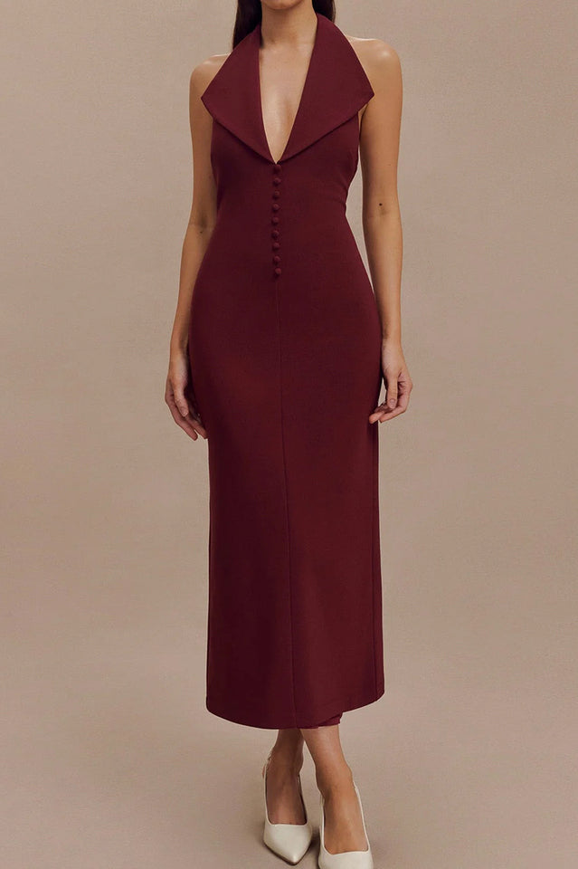 Annita Crepe Halter Midi Dress | Dress In Beauty Annita Crepe Halter Midi Dress | Dress In Beauty