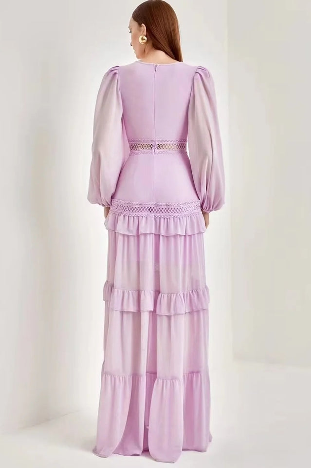 Lorie Long Sleeve Ruffle Gown | Dress In Beauty Lorie Long Sleeve Ruffle Gown | Dress In Beauty