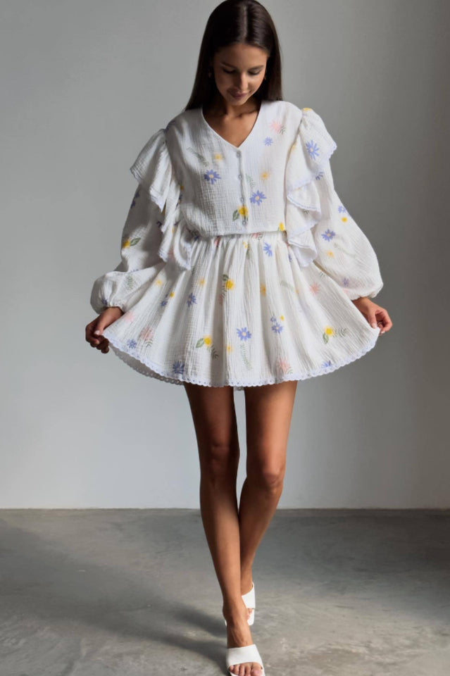 Ruffled Strawberry Print Skirt Set | Dress In Beauty Ruffled Strawberry Print Skirt Set | Dress In Beauty