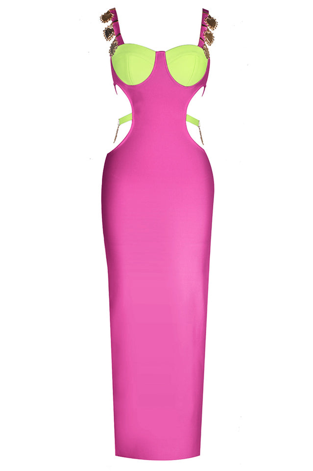 Strappy Metal Trim Cut Out Maxi Dress | Dress In Beauty Strappy Metal Trim Cut Out Maxi Dress | Dress In Beauty