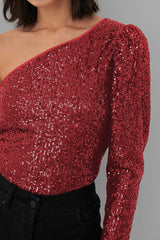 Mikah One Shoulder Long Sleeve Top | Dress In Beauty Mikah One Shoulder Long Sleeve Top | Dress In Beauty