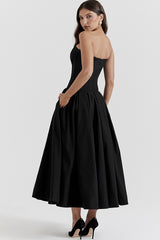 Lady Black Strapless Midi Dress | Dress In Beauty Lady Black Strapless Midi Dress | Dress In Beauty