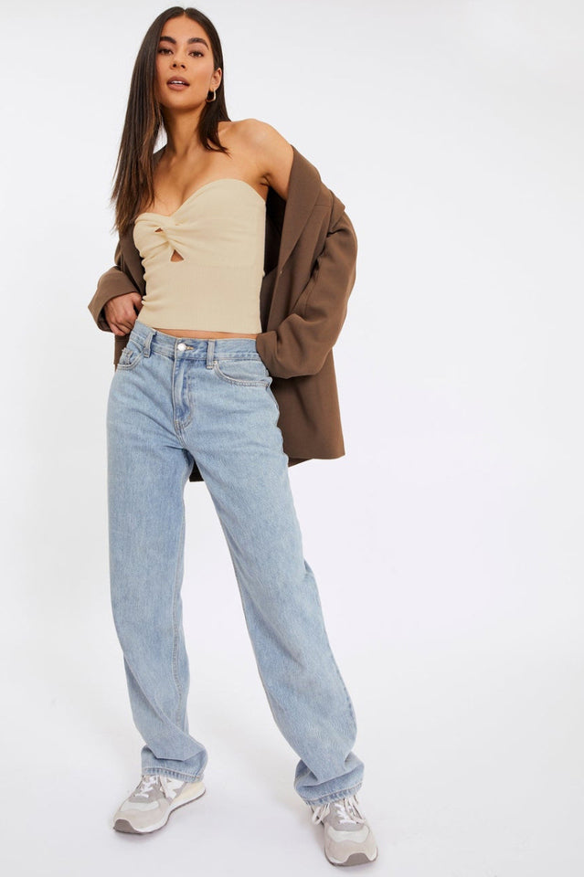 Merlaine Strapless Knotted Knit Crop Top | Dress In Beauty Merlaine Strapless Knotted Knit Crop Top | Dress In Beauty