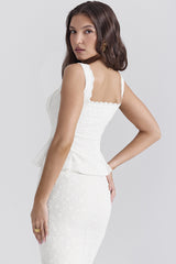 Jean Embroidery Ruffle Top | Dress In Beauty Jean Embroidery Ruffle Top | Dress In Beauty