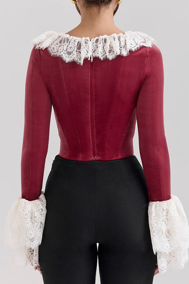 Jacinda Velvet Lace Tunic Top | Dress In Beauty Jacinda Velvet Lace Tunic Top | Dress In Beauty