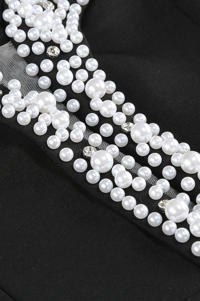 Halter Pearl Crystal-Trim Gown | Dress In Beauty Halter Pearl Crystal-Trim Gown | Dress In Beauty