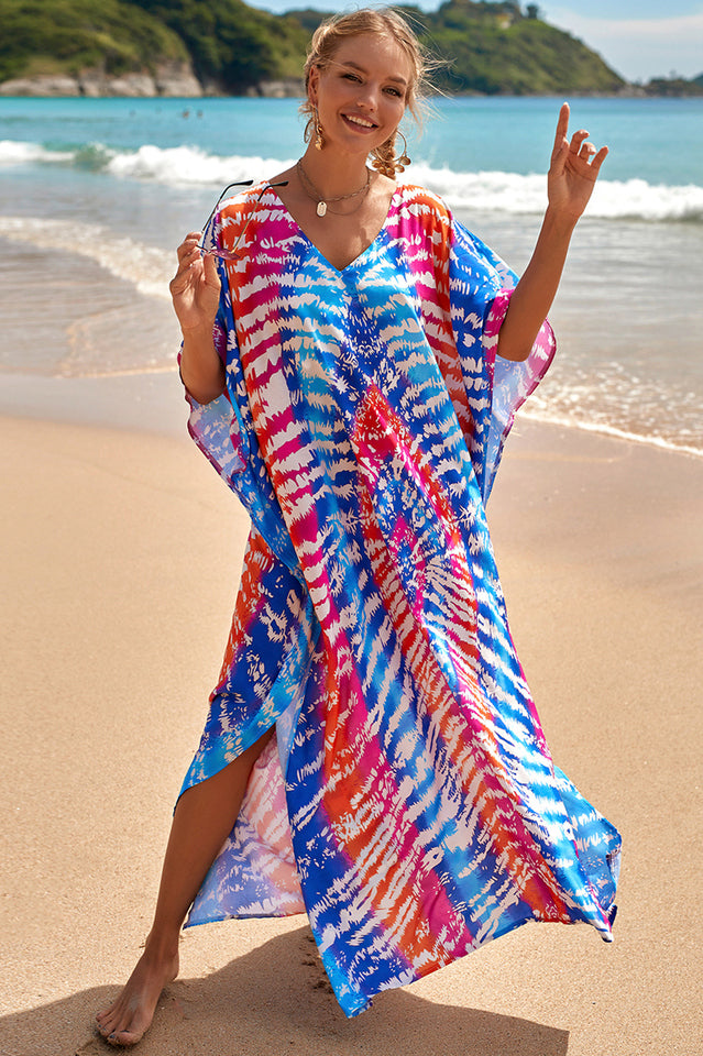 Tropical Pattern Kimono Blouse ( 29 Colors ) | Dress In Beauty Tropical Pattern Kimono Blouse ( 29 Colors ) | Dress In Beauty