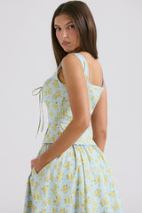 Vintage Floral Print Top + Skirt Set | Dress In Beauty Vintage Floral Print Top + Skirt Set | Dress In Beauty