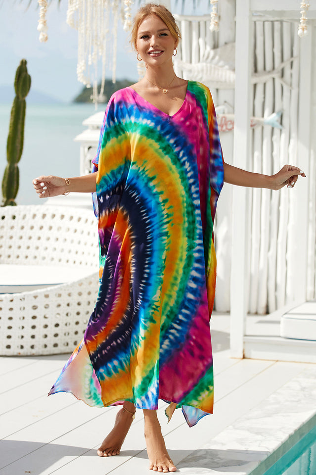 Tropical Pattern Kimono Blouse ( 29 Colors ) | Dress In Beauty Tropical Pattern Kimono Blouse ( 29 Colors ) | Dress In Beauty