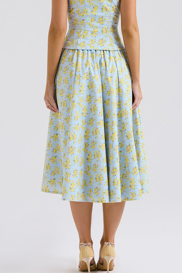 Vintage Floral Print Top + Skirt Set | Dress In Beauty Vintage Floral Print Top + Skirt Set | Dress In Beauty