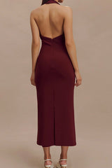 Annita Crepe Halter Midi Dress | Dress In Beauty Annita Crepe Halter Midi Dress | Dress In Beauty