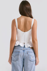 Gigou White Ruffled Cotton Bra | Dress In Beauty Gigou White Ruffled Cotton Bra | Dress In Beauty