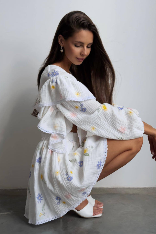 Ruffled Strawberry Print Skirt Set | Dress In Beauty Ruffled Strawberry Print Skirt Set | Dress In Beauty