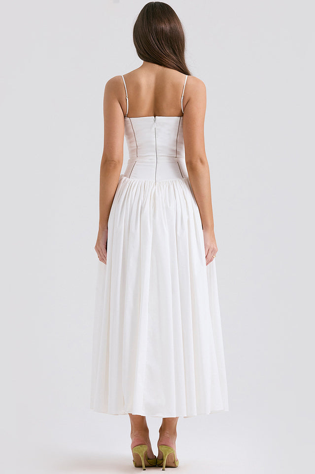 Isabella White Cotton Sundress | Dress In Beauty Isabella White Cotton Sundress | Dress In Beauty