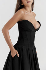 Lady Black Strapless Midi Dress | Dress In Beauty Lady Black Strapless Midi Dress | Dress In Beauty