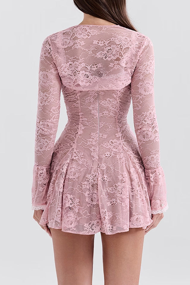 Alice Pink Lace Mini Dress | Dress In Beauty Alice Pink Lace Mini Dress | Dress In Beauty