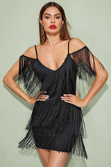 Pora Mini Halter Dress with Tassels | Dress In Beauty Pora Mini Halter Dress with Tassels | Dress In Beauty