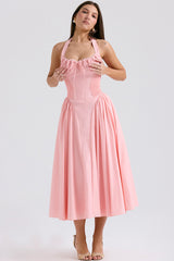 Adabella Cotton Halter Midi Sundress | Dress In Beauty Adabella Cotton Halter Midi Sundress | Dress In Beauty