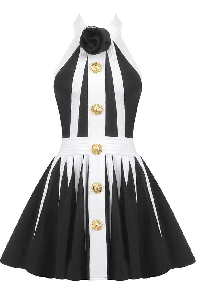 Backless Knit Dress With Rose Detail | Dress In Beauty Backless Knit Dress With Rose Detail | Dress In Beauty