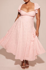 Emma Pink Floral Jacquard Midi Dress | Dress In Beauty Emma Pink Floral Jacquard Midi Dress | Dress In Beauty