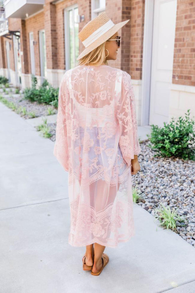 Hollow Out Lace Kimono Cover Up | Dress In Beauty Hollow Out Lace Kimono Cover Up | Dress In Beauty