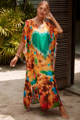 Tropical Pattern Kimono Blouse ( 29 Colors ) | Dress In Beauty Tropical Pattern Kimono Blouse ( 29 Colors ) | Dress In Beauty