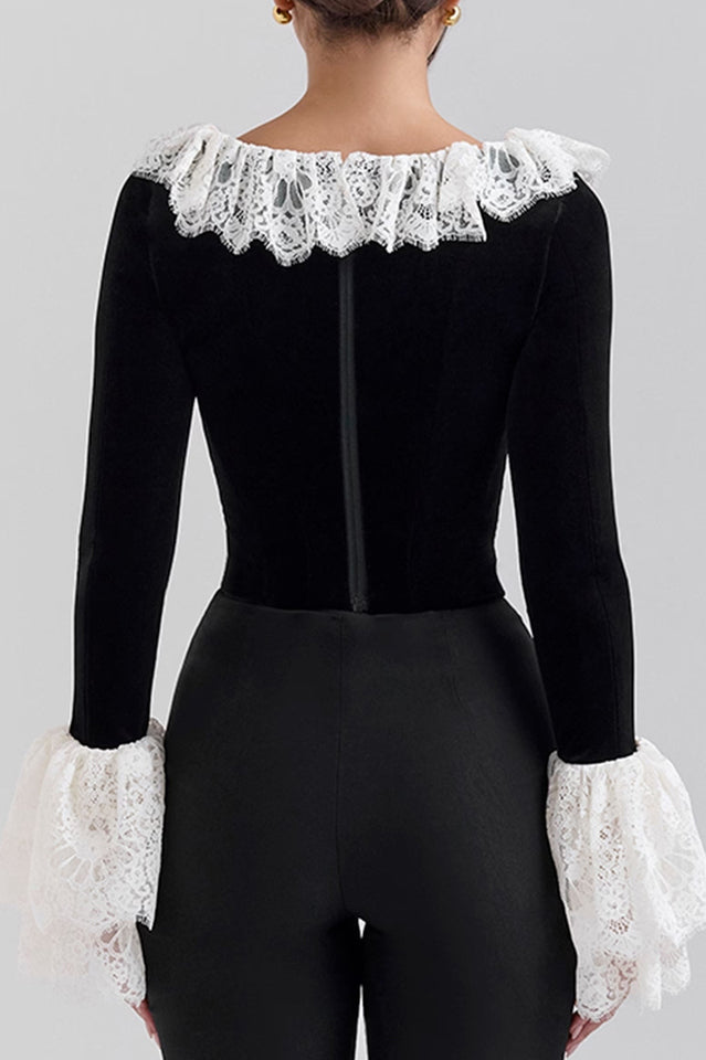 Jacinda Velvet Lace Tunic Top | Dress In Beauty Jacinda Velvet Lace Tunic Top | Dress In Beauty