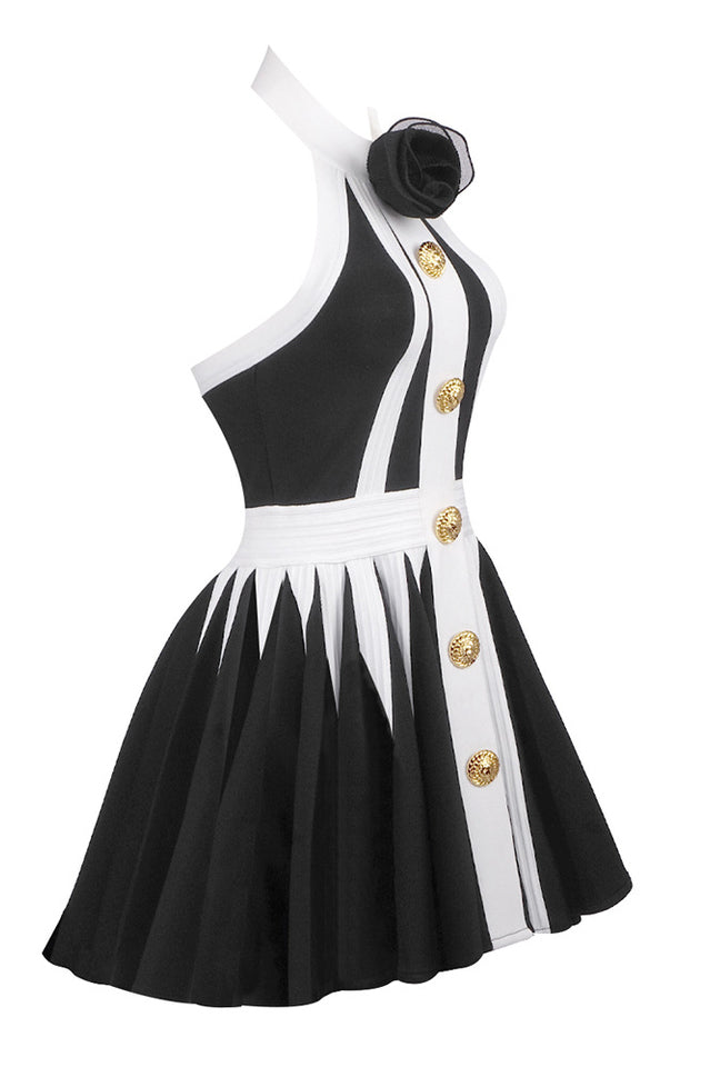 Backless Knit Dress With Rose Detail | Dress In Beauty Backless Knit Dress With Rose Detail | Dress In Beauty