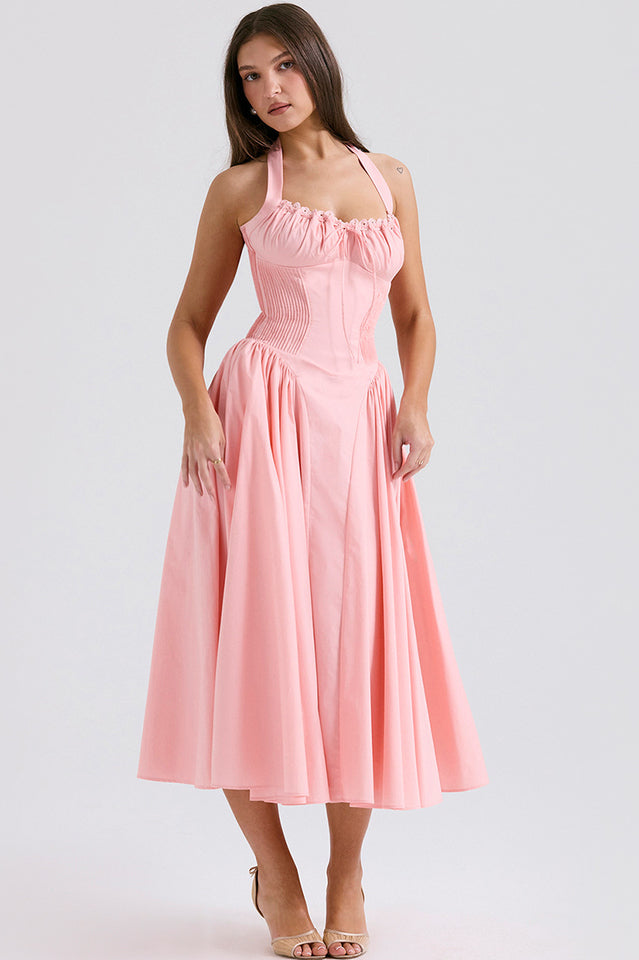 Adabella Cotton Halter Midi Sundress | Dress In Beauty Adabella Cotton Halter Midi Sundress | Dress In Beauty