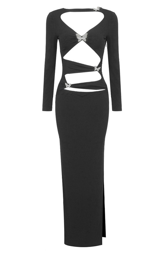 Nomiki Long Sleeve Cutout Maxi Dress | Dress In Beauty Nomiki Long Sleeve Cutout Maxi Dress | Dress In Beauty