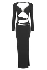 Nomiki Long Sleeve Cutout Maxi Dress | Dress In Beauty Nomiki Long Sleeve Cutout Maxi Dress | Dress In Beauty