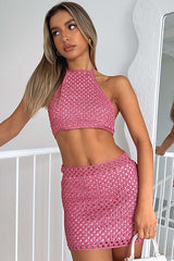Cutout Crochet Top + Skirt Set | Dress In Beauty Cutout Crochet Top + Skirt Set | Dress In Beauty
