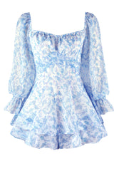 Flora Shirred Sleeves Romper | Dress In Beauty Flora Shirred Sleeves Romper | Dress In Beauty