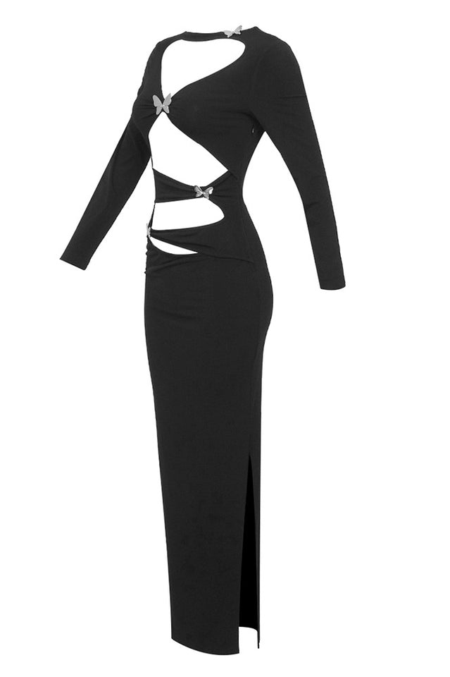 Nomiki Long Sleeve Cutout Maxi Dress | Dress In Beauty Nomiki Long Sleeve Cutout Maxi Dress | Dress In Beauty