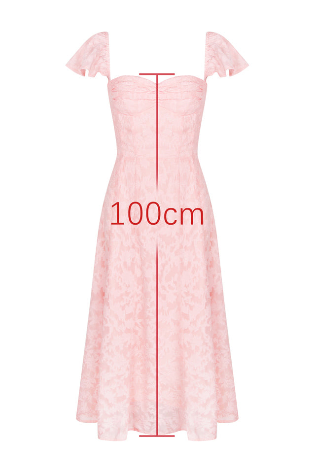 Emma Pink Floral Jacquard Midi Dress | Dress In Beauty Emma Pink Floral Jacquard Midi Dress | Dress In Beauty