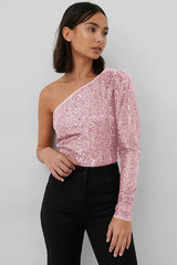 Mikah One Shoulder Long Sleeve Top | Dress In Beauty Mikah One Shoulder Long Sleeve Top | Dress In Beauty