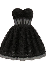 Strapless Corset Floral A Line Dress | Dress In Beauty Strapless Corset Floral A Line Dress | Dress In Beauty