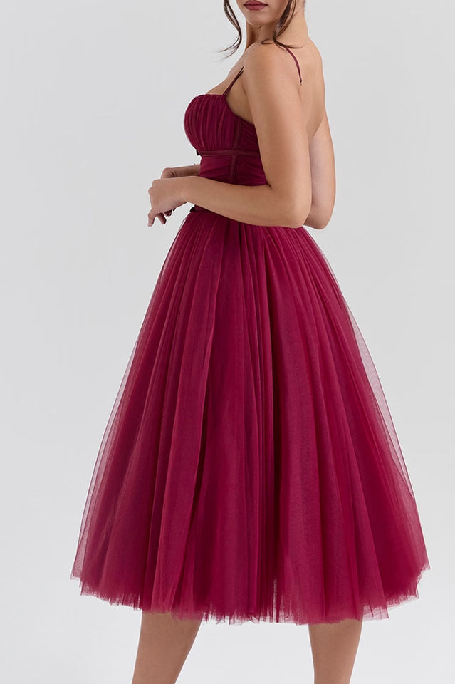 Countess Cabernet Tulle Midi Dress | Dress In Beauty Countess Cabernet Tulle Midi Dress | Dress In Beauty