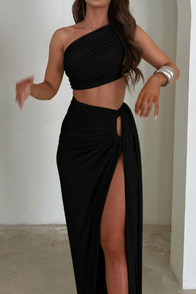 Viera Hollow Backless Split Dress Set | Dress In Beauty Viera Hollow Backless Split Dress Set | Dress In Beauty