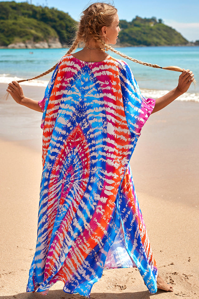 Tropical Pattern Kimono Blouse ( 29 Colors ) | Dress In Beauty Tropical Pattern Kimono Blouse ( 29 Colors ) | Dress In Beauty