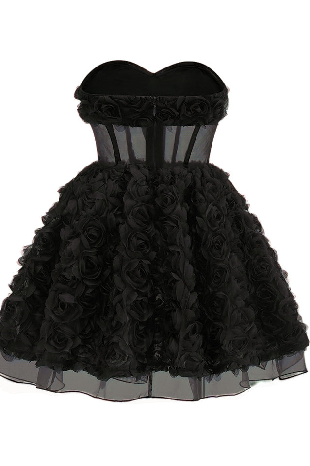 Strapless Corset Floral A Line Dress | Dress In Beauty Strapless Corset Floral A Line Dress | Dress In Beauty