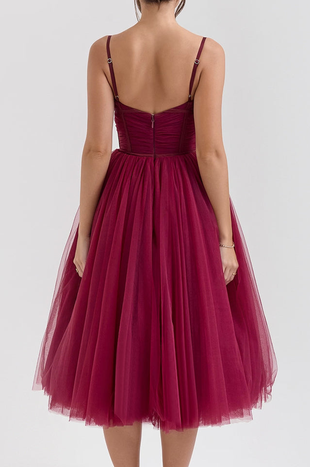 Countess Cabernet Tulle Midi Dress | Dress In Beauty Countess Cabernet Tulle Midi Dress | Dress In Beauty