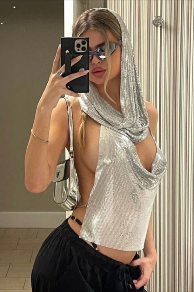 Venus Hoodie Metallic Top | Dress In Beauty Venus Hoodie Metallic Top | Dress In Beauty